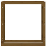 Portalegna Marrone Ambra 100x25x100cm Legno Massello di Pino