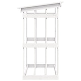 Portalegna Bianco 108x64,5x109 cm in Legno Massello di Pino