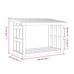 Portalegna 108x64,5x77 cm in Legno Massello di Pino