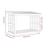 Portalegna 108x64,5x77 cm in Legno Massello di Pino