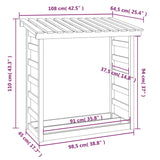 Portalegna 108x64,5x110 cm in Legno Massello di Pino