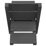 Portaceppi Grigio 47x39,5x48 cm in Legno Massello di Pino