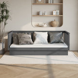 Dormeuse Grigia 100x200 cm in Legno Massello di Pino