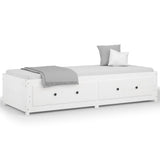 Dormeuse Bianca 90x190 cm Single in Legno Massello di Pino