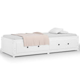 Dormeuse Bianca 90x190 cm Single in Legno Massello di Pino