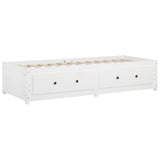 Dormeuse Bianca 90x190 cm Single in Legno Massello di Pino