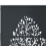Cancello Giardino Antracite 105x105 cm in Acciaio Design Albero