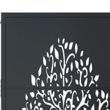 Cancello Giardino Antracite 105x205 cm in Acciaio Design Albero