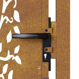 Cancello da Giardino 105x180 cm in Acciaio Corten Design Albero