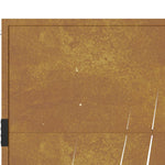 Cancello da Giardino 105x105 cm in Acciaio Corten Design Erba