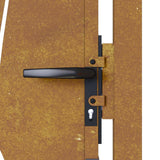 Cancello da Giardino 105x105 cm in Acciaio Corten Design Erba