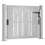 Cancello da Giardino 105x105 cm in Acciaio Corten Design Bambù