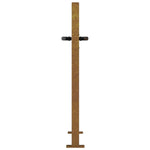 Cancello da Giardino 105x105 cm in Acciaio Corten Design Bambù