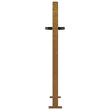Cancello da Giardino 105x105 cm in Acciaio Corten Design Bambù