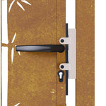 Cancello da Giardino 105x105 cm in Acciaio Corten Design Bambù