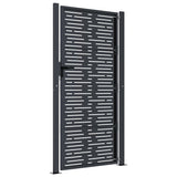 Cancello Giardino Antracite 105x205 cm Acciaio Design Quadrato