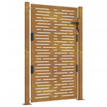 Cancello da Giardino 105x130 cm Acciaio Corten Design Quadrato