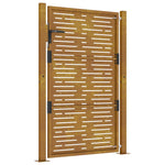Cancello da Giardino 105x130 cm Acciaio Corten Design Quadrato