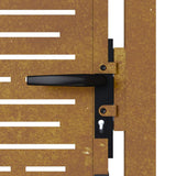 Cancello da Giardino 105x130 cm Acciaio Corten Design Quadrato
