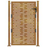 Cancello da Giardino105x155 cm Acciaio Corten Design Quadrato