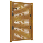 Cancello da Giardino105x155 cm Acciaio Corten Design Quadrato