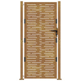 Cancello da Giardino 105x180 cm Acciaio Corten Design Quadrato