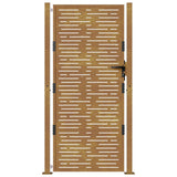 Cancello da Giardino 105x205 cm Acciaio Corten Design Quadrato
