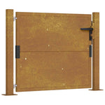 Cancello da Giardino 105x80 cm in Acciaio Corten