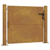 Cancello da giardino 100x100 cm in acciaio Corten