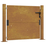 Cancello da Giardino 105x105 cm in Acciaio Corten