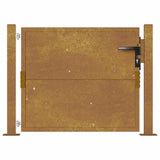 Cancello da giardino 100x100 cm in acciaio Corten
