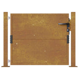 Cancello da Giardino 105x105 cm in Acciaio Corten