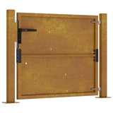Cancello da Giardino 105x105 cm in Acciaio Corten