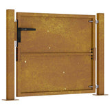 Cancello da giardino 100x100 cm in acciaio Corten