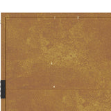 Cancello da Giardino 105x105 cm in Acciaio Corten