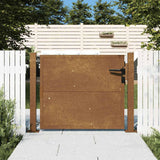 Cancello da giardino 100x100 cm in acciaio Corten
