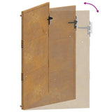 Cancello da giardino 105x130 cm in acciaio Corten