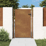 Cancello da giardino 105x130 cm in acciaio Corten