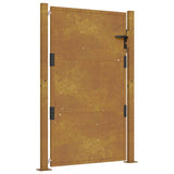Cancello da Giardino 105x155 cm in Acciaio Corten