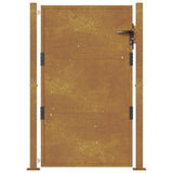 Cancello da Giardino 105x155 cm in Acciaio Corten