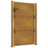 Cancello da Giardino 105x155 cm in Acciaio Corten