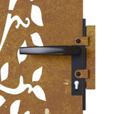 Cancello da Giardino 85x75 cm in Acciaio Corten Design Albero