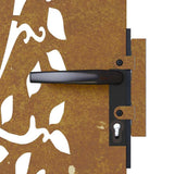Cancello da giardino 85x150 cm in acciaio Corten con design ad albero