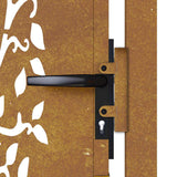 Cancello da giardino 100x200 cm in acciaio Corten con design ad albero