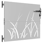 Cancello da Giardino 85x75 cm in Acciaio Corten Design Erba