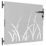 Cancello da Giardino 85x75 cm in Acciaio Corten Design Erba