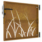 Cancello da Giardino 85x75 cm in Acciaio Corten Design Erba
