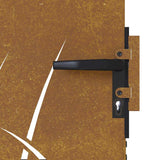 Cancello da giardino 85x175 cm in acciaio Corten con design erba