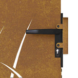 Cancello da giardino 100x100 cm in acciaio Corten con design erba