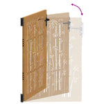 Cancello da Giardino 85x125 cm in Acciaio Corten Design Bambù